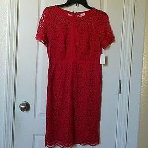 Dress Size 4 Color Med Red Brand New